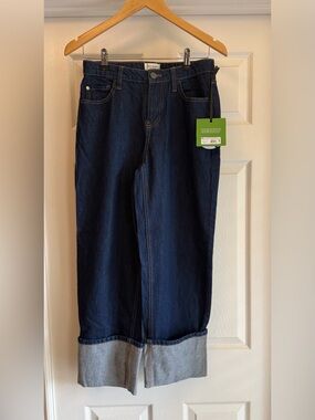 kate spade Target Collab Dark Indigo Cuffed Cropped Jeans Size 2 NWT